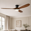 Ventilateur de Plafond LUMIAIR Noyer Noir — LED intégrée