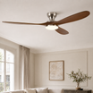 Ventilateur de Plafond LUMIAIR Noyer Nickel — LED intégrée