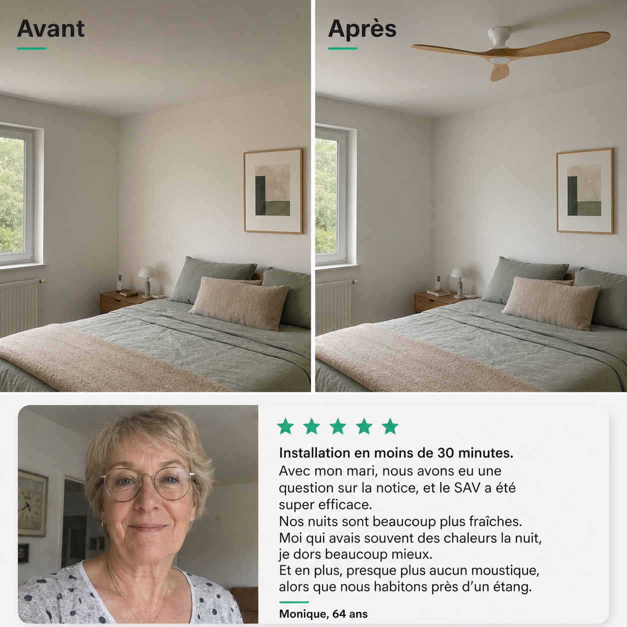 Un flux d’air régulier, sans courant agressif