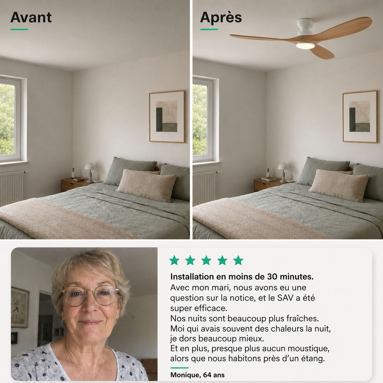 Un flux d’air régulier, sans courant agressif