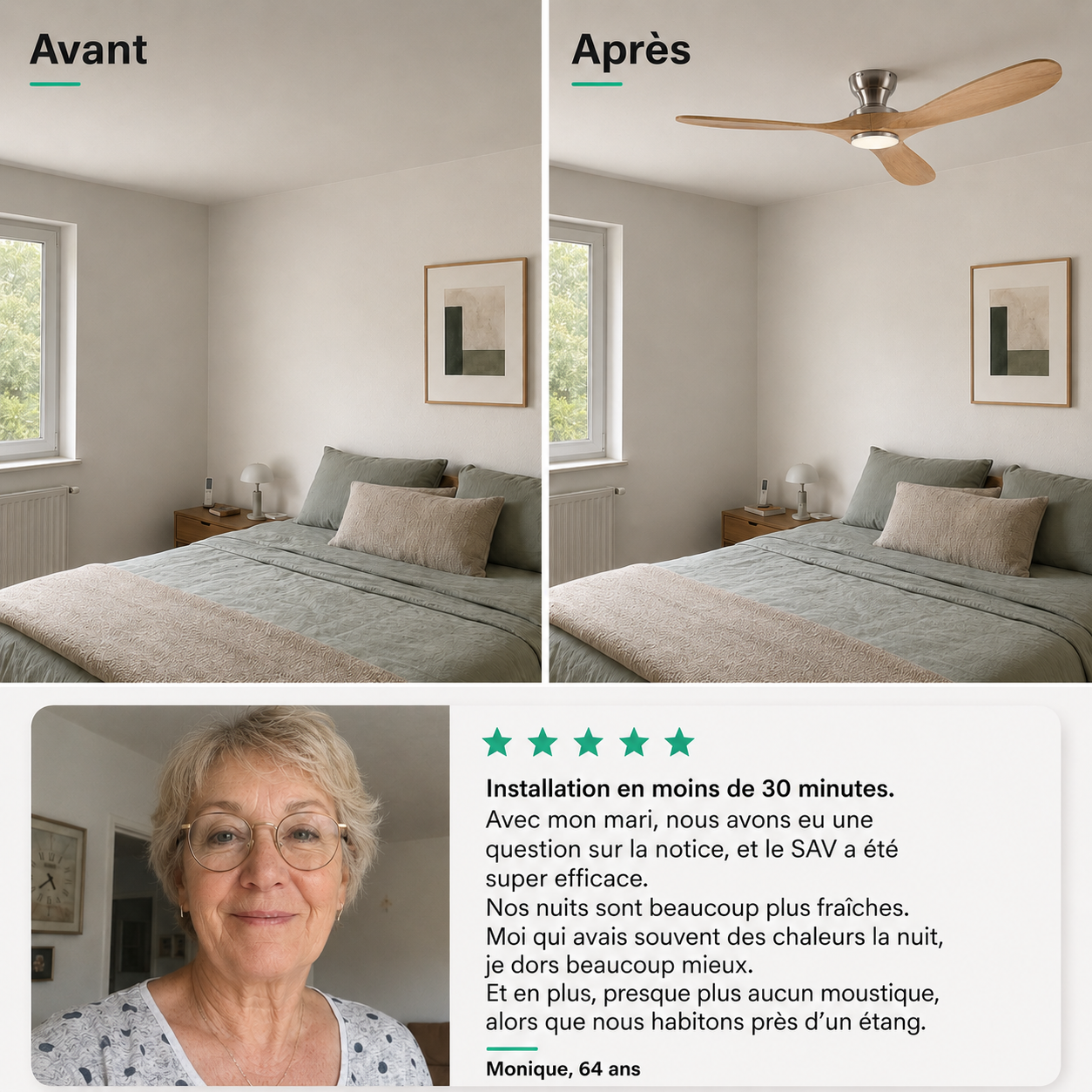 Un flux d’air régulier, sans courant agressif