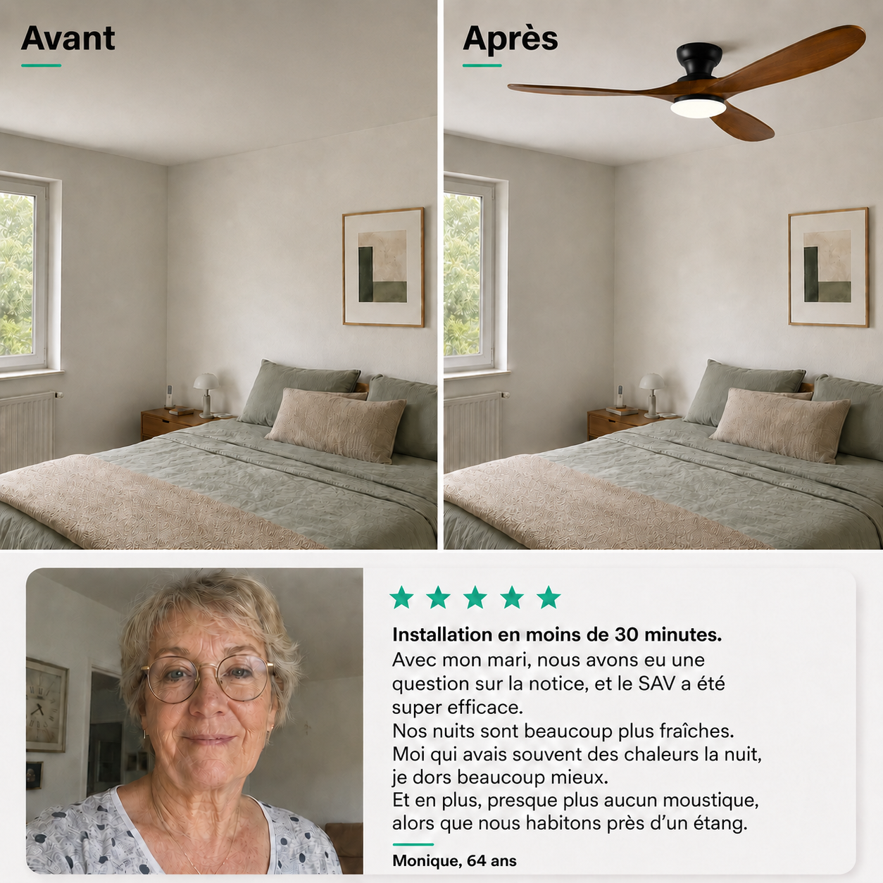 Un flux d’air régulier, sans courant agressif