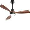 Sofucor Modern Design 3 Solid Wood 48-inch Ceiling Fan with LED Light DC Motor 6-speed with Remote Control