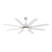 Sofucor 66-inch Modern Large Ceiling fan with LED DC with remote control for Living room