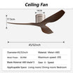 45/52" Industrial Retro Ceiling Fan, Ideal for Living/Dining Areas, Home & Office - 6 - Speed Silent DC Inverter Motor